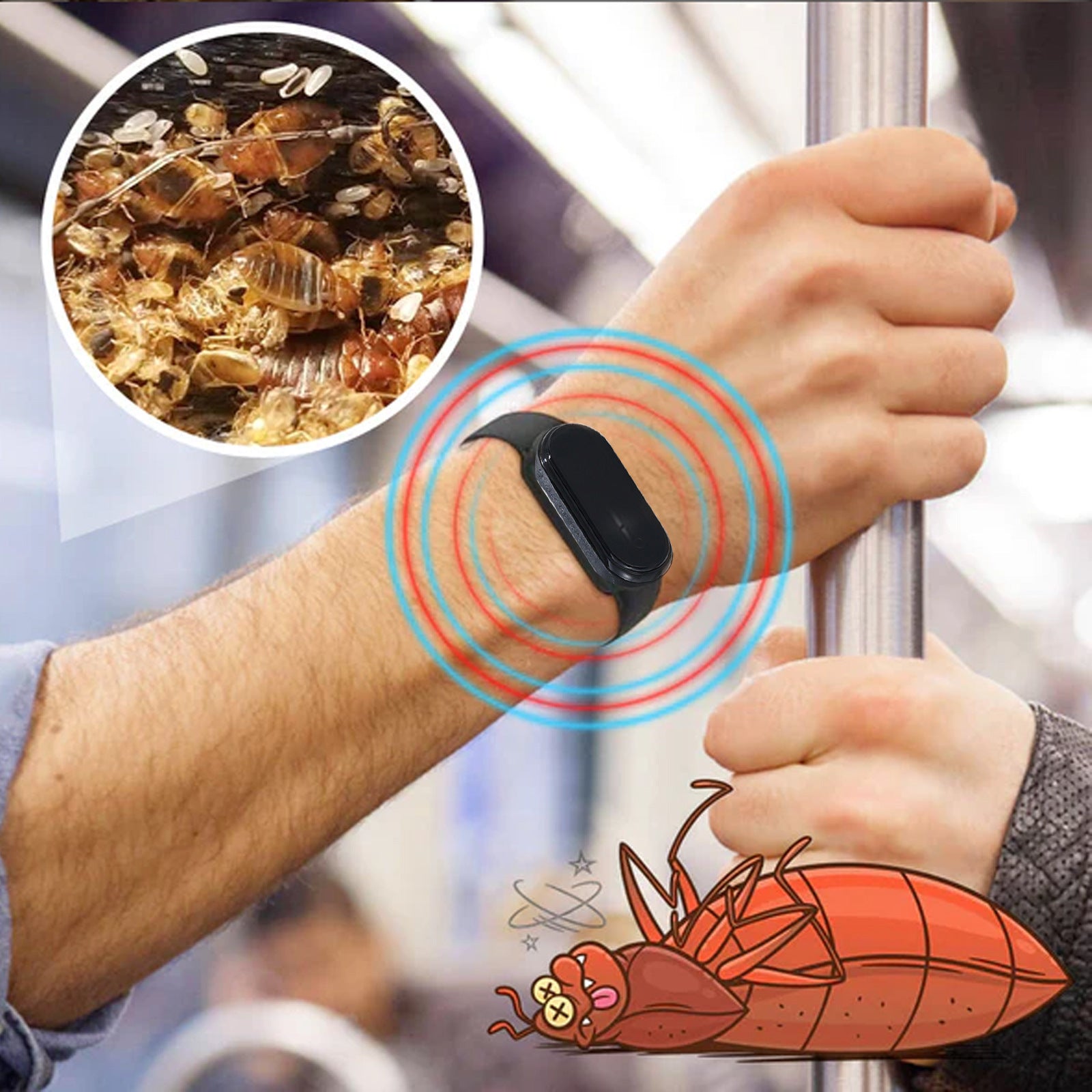 JUE-FISH™ - Cinturino Repellente Molecolare Anti-Insetti e Cimici dei Letti