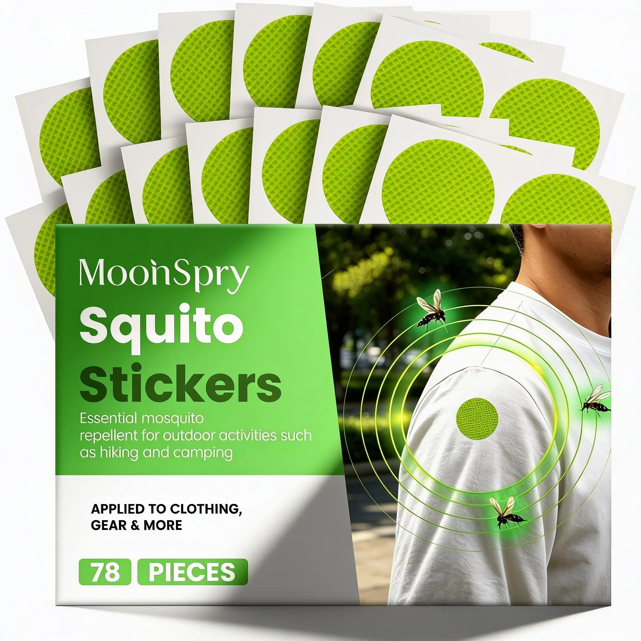 MoonSpry™ - 78 Cerotti Antizanzare Naturali per Bambini e Adulti - Senza DEET
